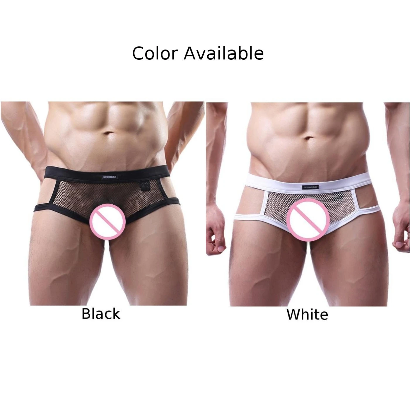 Sexy Fashion Hollow Mens See-through Briefs Mesh Perspective Shorts Underwear Jockstrap Double Thongs Elasticity Slips