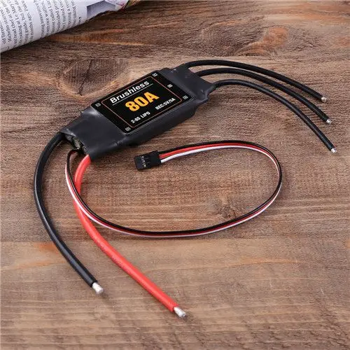 80A ESC BEC 2-6S Lipo Speed Controller with UBEC for RC Airplanes Helicopter