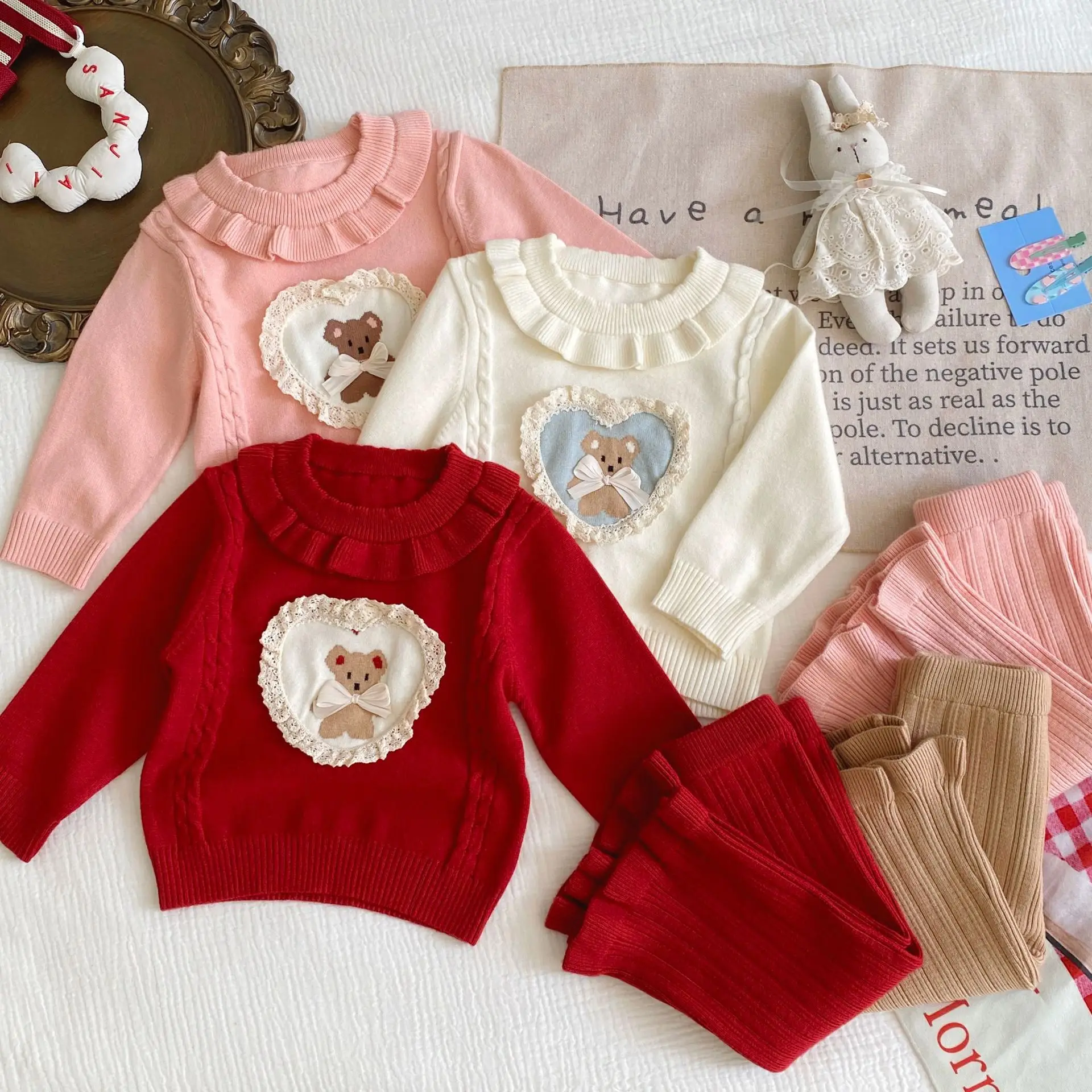 2025 Baby Autumn and Winter New Children's Clothing Sweater New Children's Knitted Underwear Children's Baby Clothing