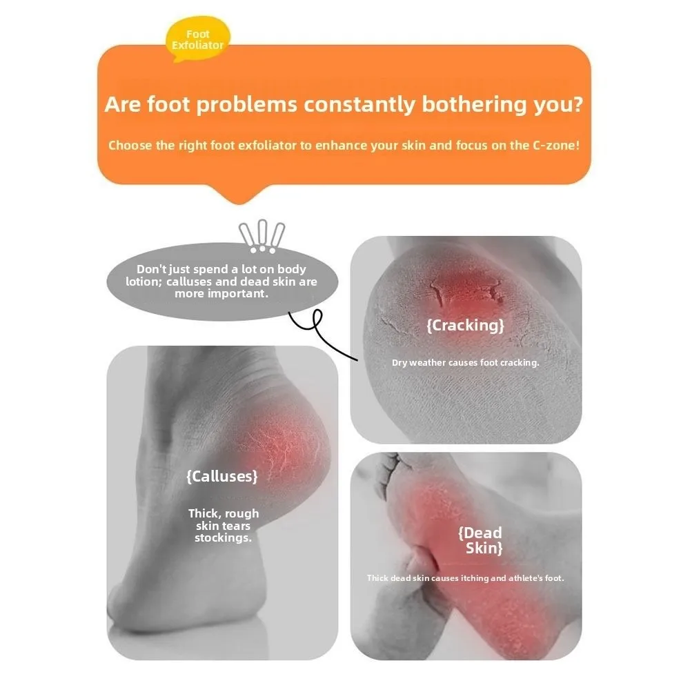 Nowy dwustronny pilnik do stóp usuwa twardą martwą skórę, złuszczający pilnik do usuwania odcisków, narzędzia do pielęgnacji stóp, pedicure