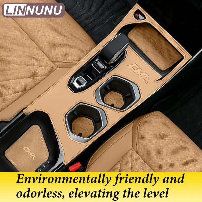 LINNUNU Car Styling interni tappetino antiscivolo cuscino per scanalatura per porta tappetini in gomma adatti per Geely Boyue L Atlas II Starray