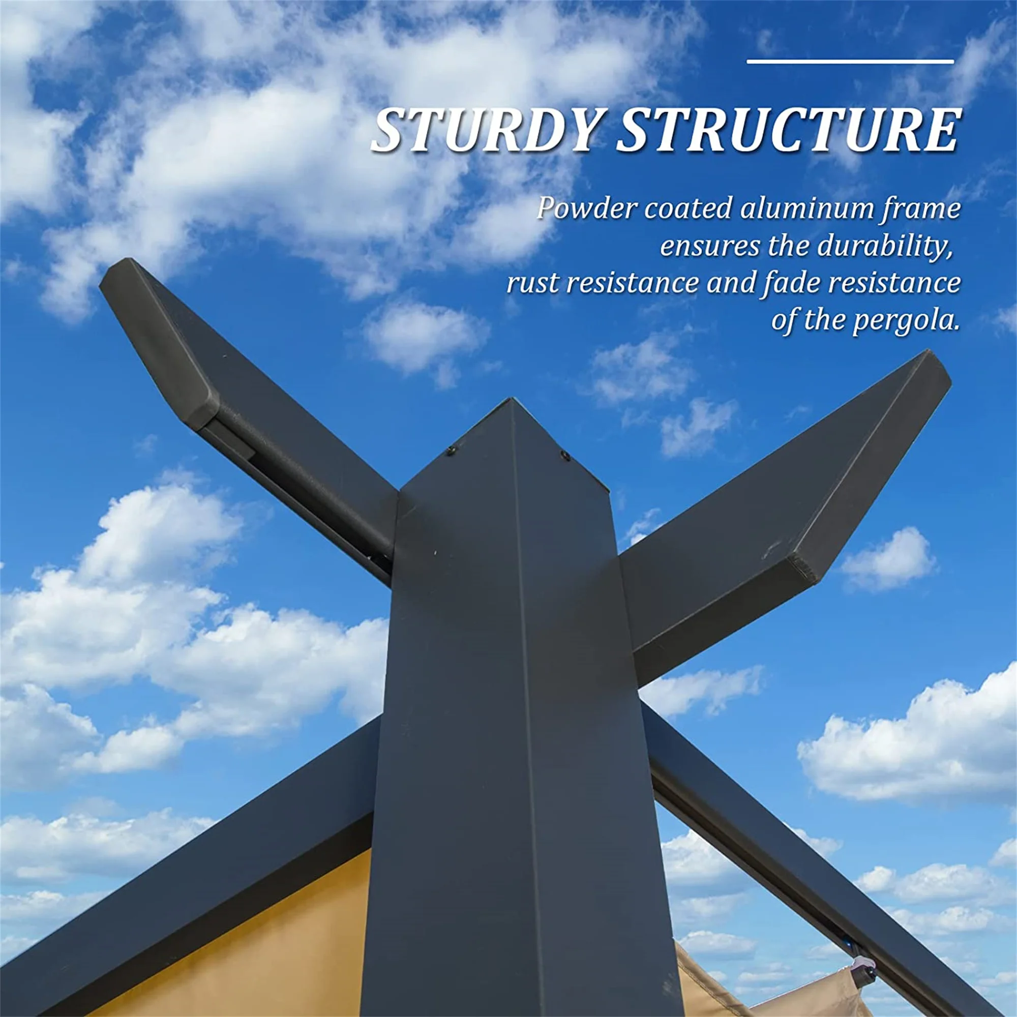 9x13FT уличная алюминиевая выдвижная беседка с регулируемым солнцезащитным козырьком, навесом для беседки, патио, гриля для сада на заднем дворе