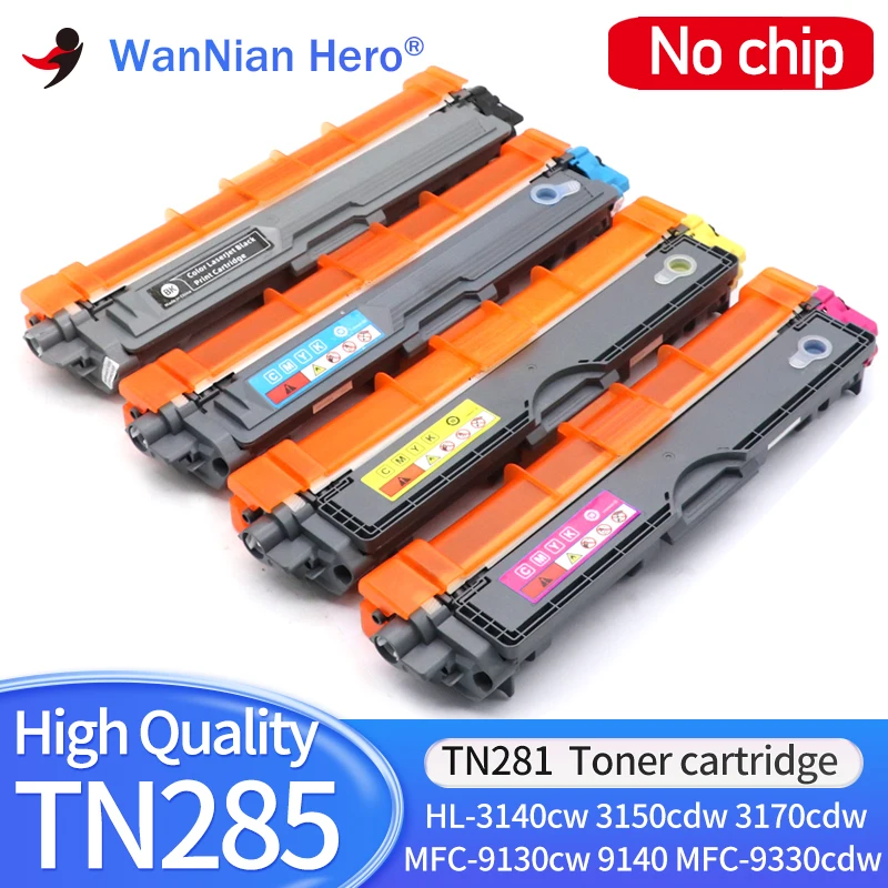 Compatible toner cartridge TN281 285 for Brother HL-3150cdw Hl-3170cdw MFC-9130cw 9140 9330cdw 9340cdw DCP-9020cdn printer Toner