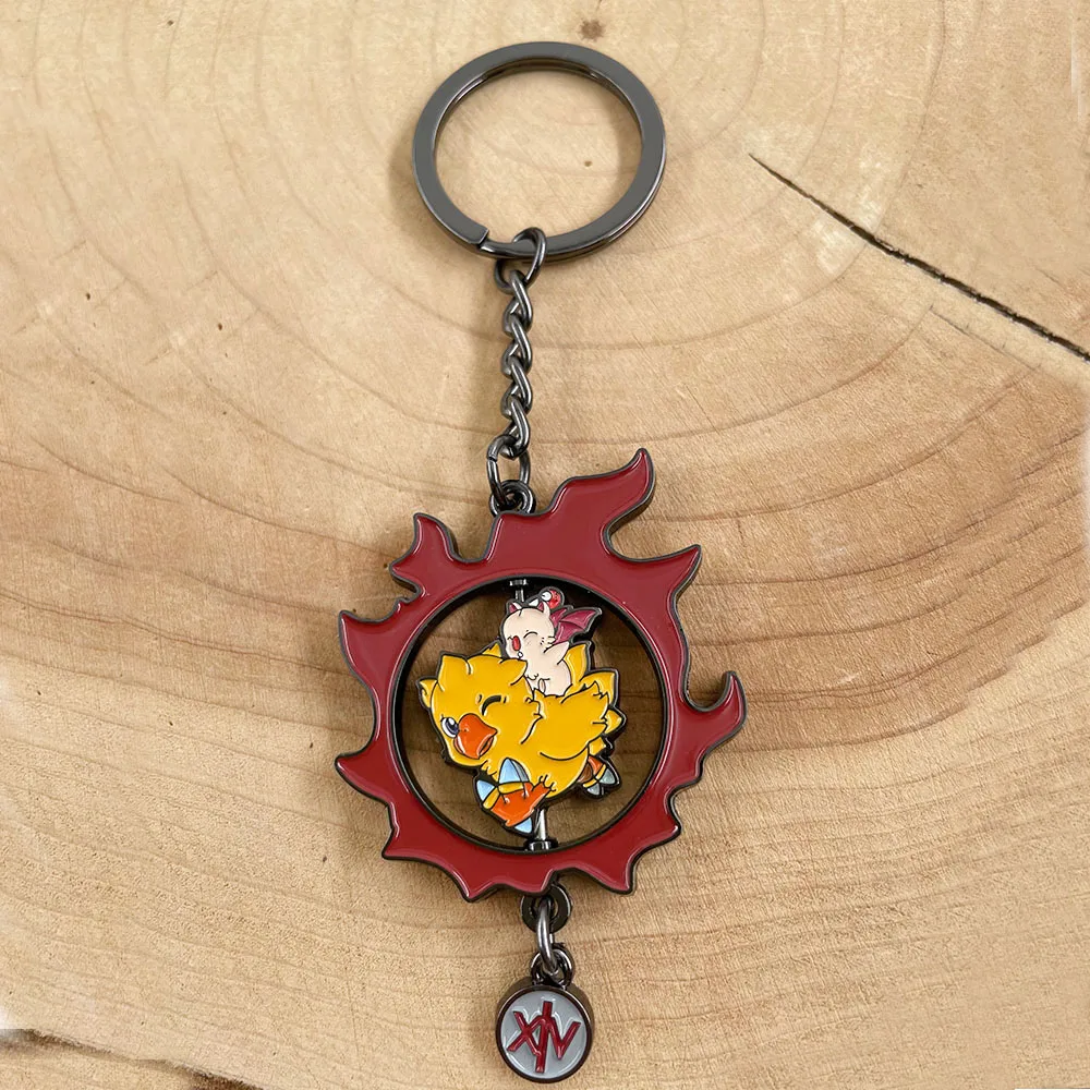 

Chocobo And Mogli Keychain Character Role-Playing Game Final Fantasy Keyring Cute Mascot Accessory Fan Gift