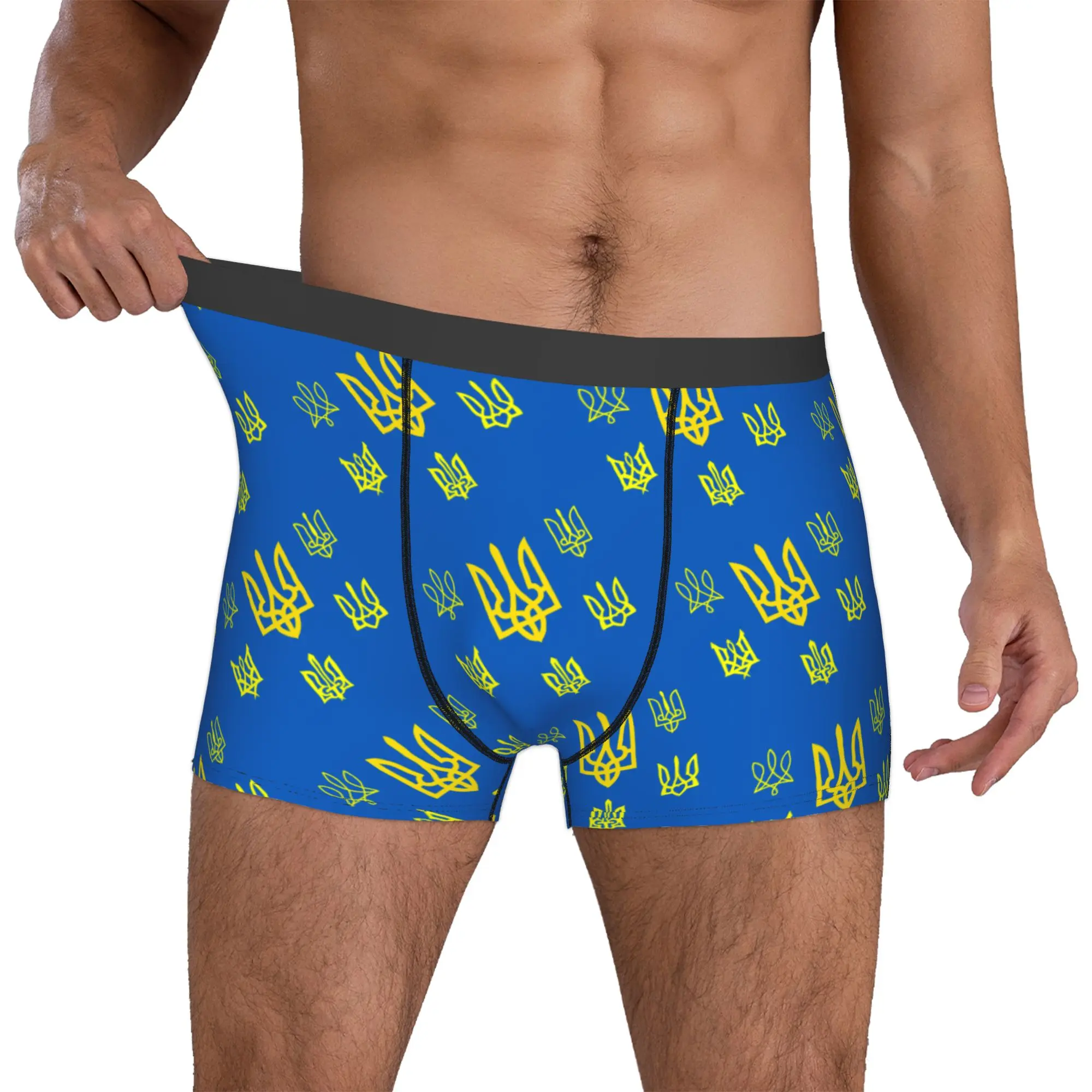 

Custom Ukraine Flag Boxers Shorts Men Briefs Underwear Cool Underpants