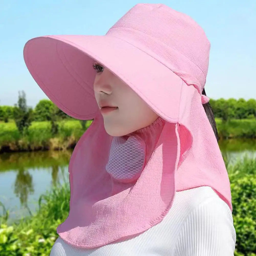 Sommer Schnelltrocknender UV-Schutz Fischerhut Gesichts- und Nackenschutz Outdoor Angeln Radfahren Verstellbarer Herren-Schirmhut Damen-Bucket-Hat – Detail 19