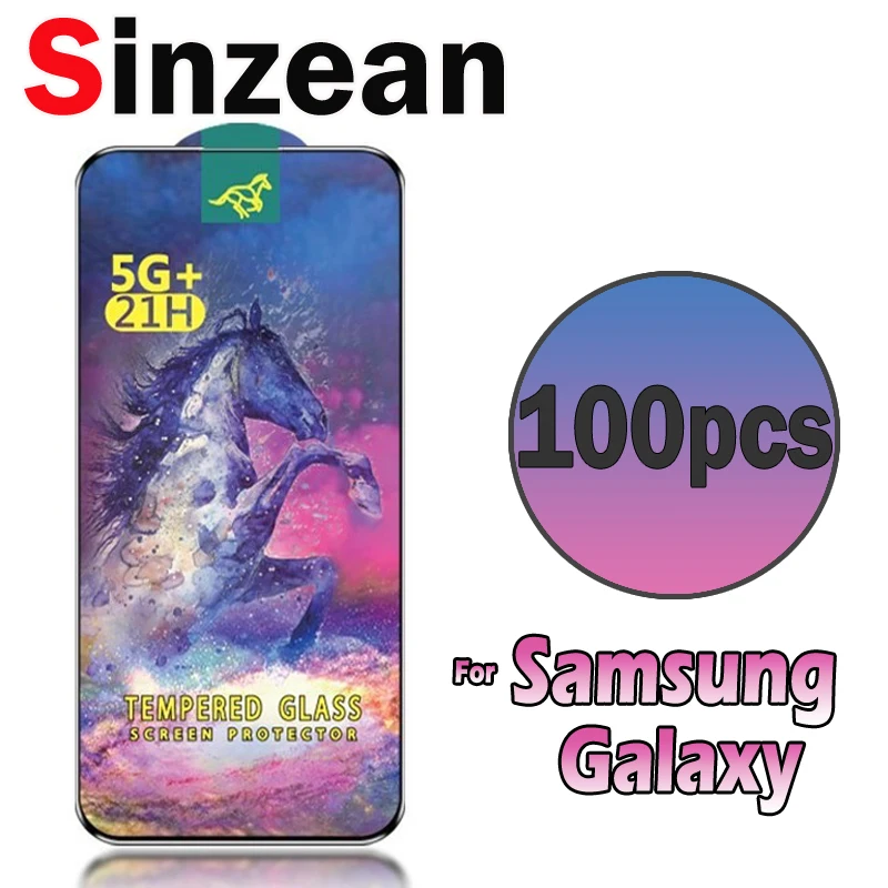 

100 шт. для Samsung Galaxy A55 A35 A25 A15 A54 A34 A24 A14 A53 A52 A42 A41 A21s A50 A30 A10 21H защитное закаленное стекло для экрана