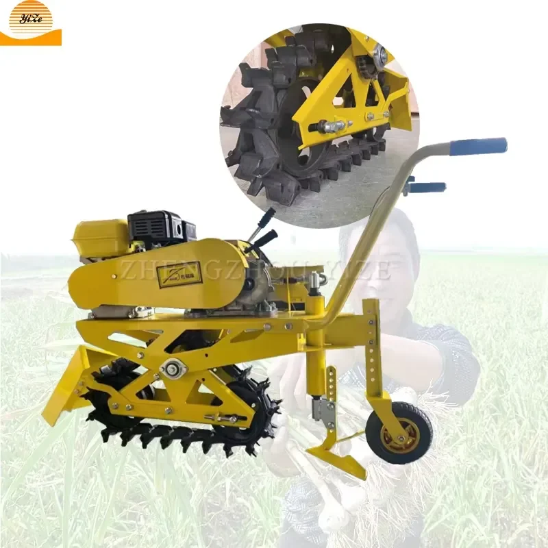 2026 New Harvest Garlic Allium Sativum Lifting Chain Track Plowing Hoe Digging Front Harvester Machine For Farm Garlic