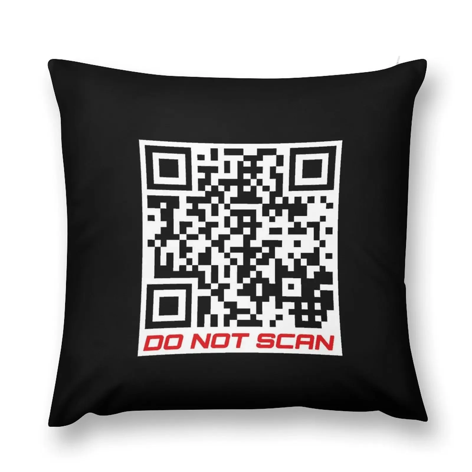 Rick Roll Your Friends! QR code that links to Rick Astley’s “Never Gonna Give You Up” YouTube music video Throw Pillow