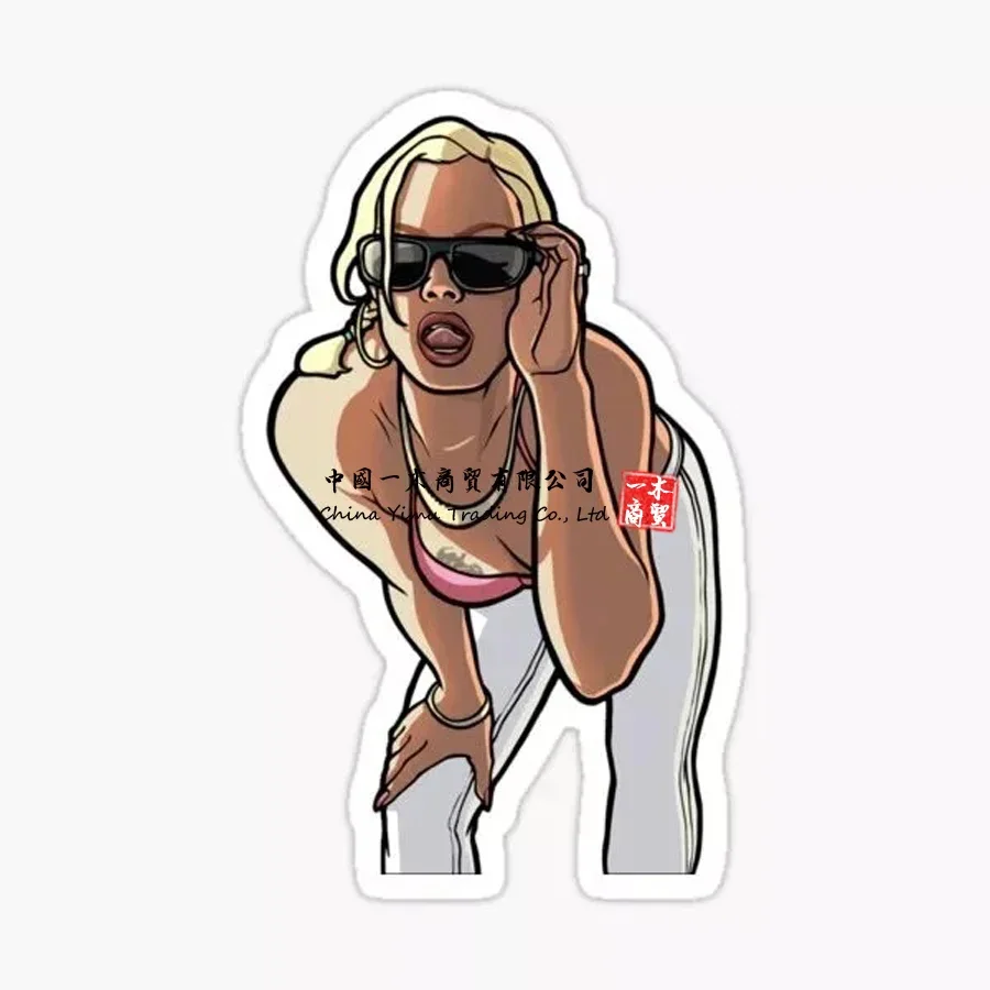 San andreas girl sticker sexy Xbox PlayStation video games women