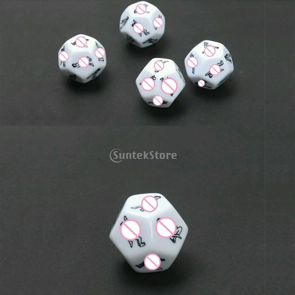 

D12 Erotic Dice Fun Sexy Game Toy for Adult Lover Couples Night Playing