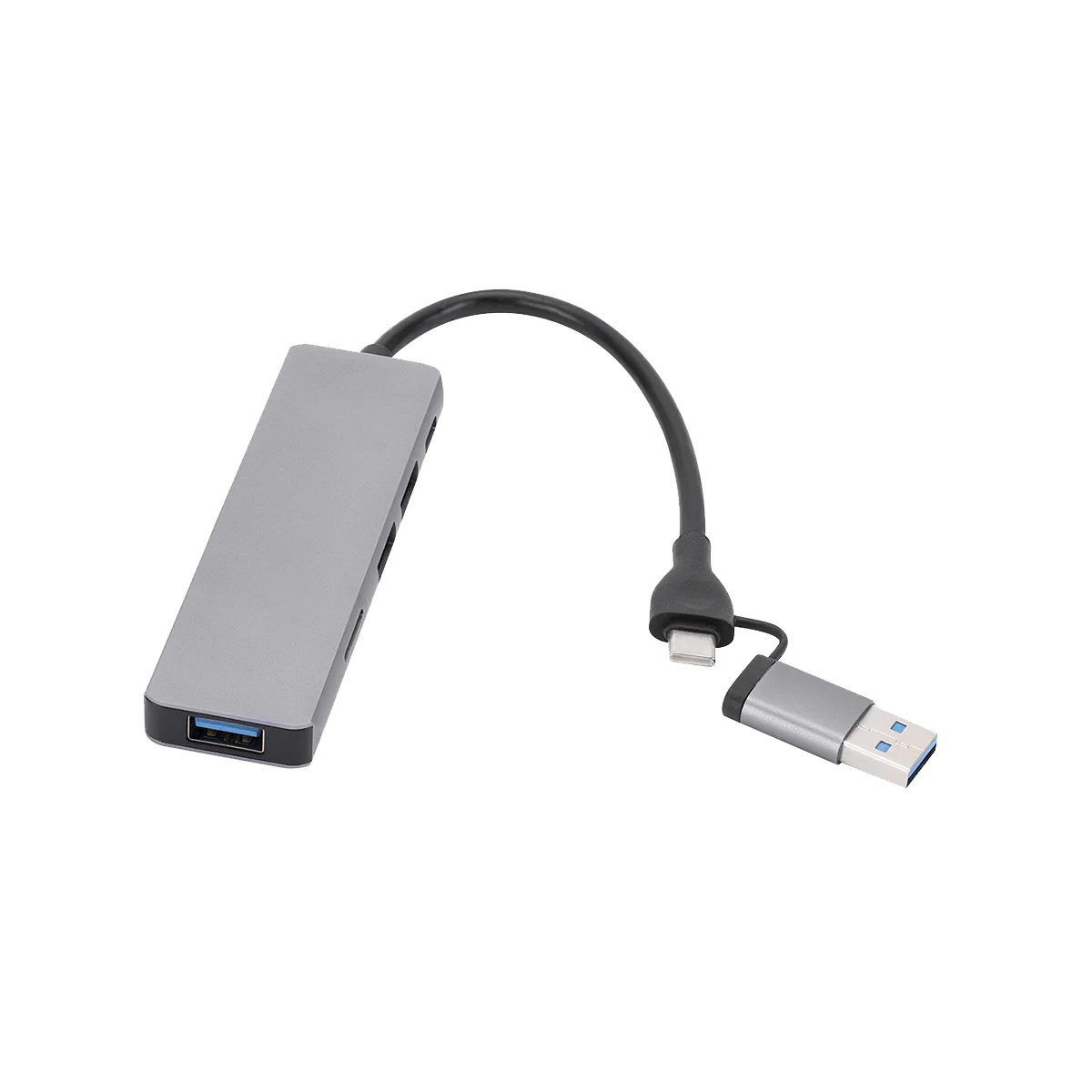Luar Biasa 6 In 1 USB 3.0 Tipe-c Extender Hub Docking Station Multi USB Splitter Adaptor USB 3.0 2.0 TF SD Reader Slot