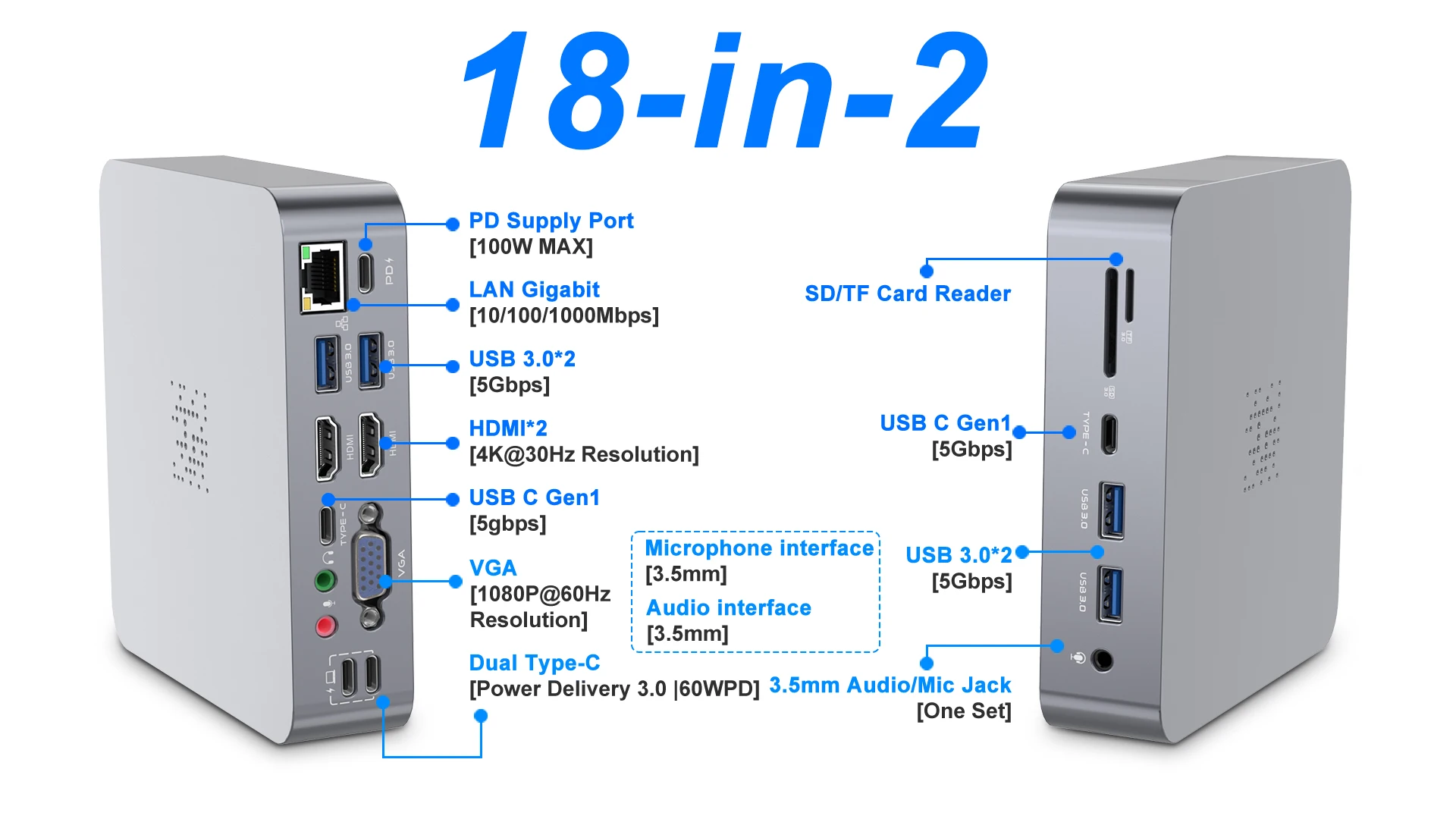 Imagem -06 - Laptop Docking Station Macbook Usb c Compatível com Macbook Pro e Air Adaptador de Monitor Triplo para Mac 18 em 1