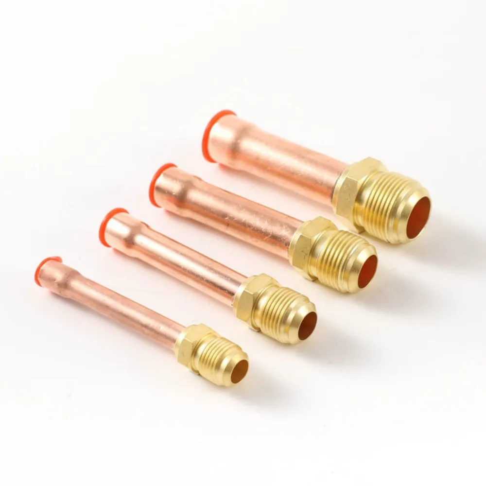 SAE/Standard 1/4 3/8 1/2 3/4 Inch Flare 45 Deg Brass Fitting Copper Tube End Feed Coupler Connector Adapeter Air conditIoner