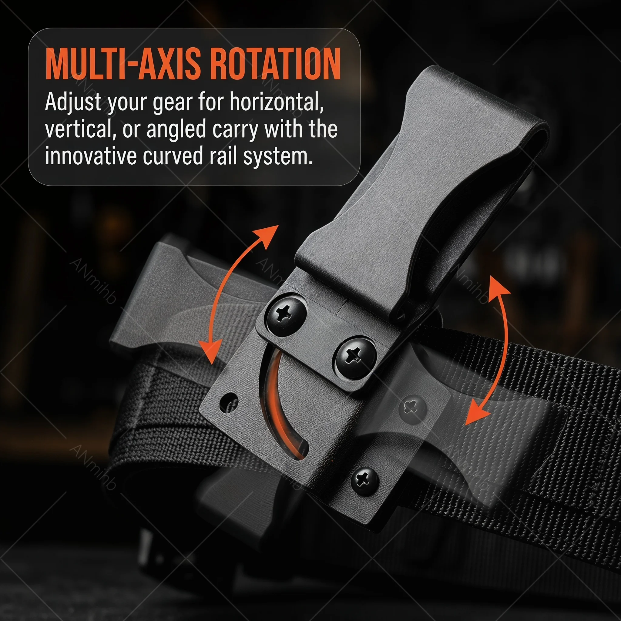 High Strength Nylon Rotatable K Sheath Belt Buckle Universal Molle Waistband Carry Clip