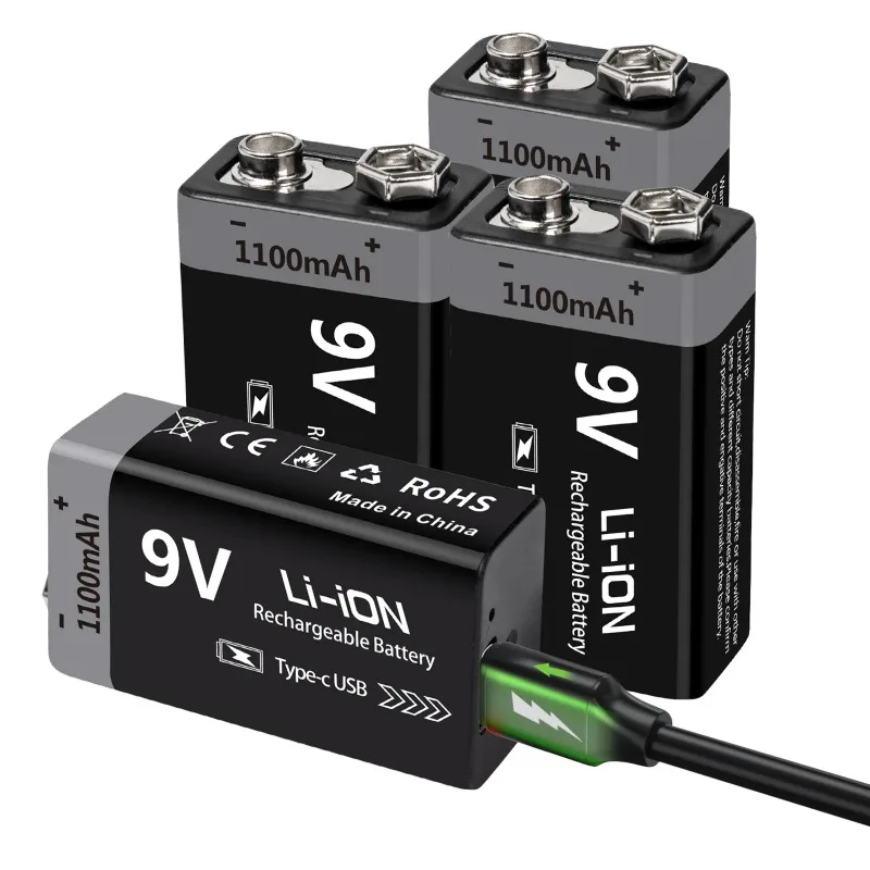 Batteria ricaricabile da 10 pezzi 9V 1100/850/600mAh ad alte prestazioni per giocattolo multimetro modello elicottero RC