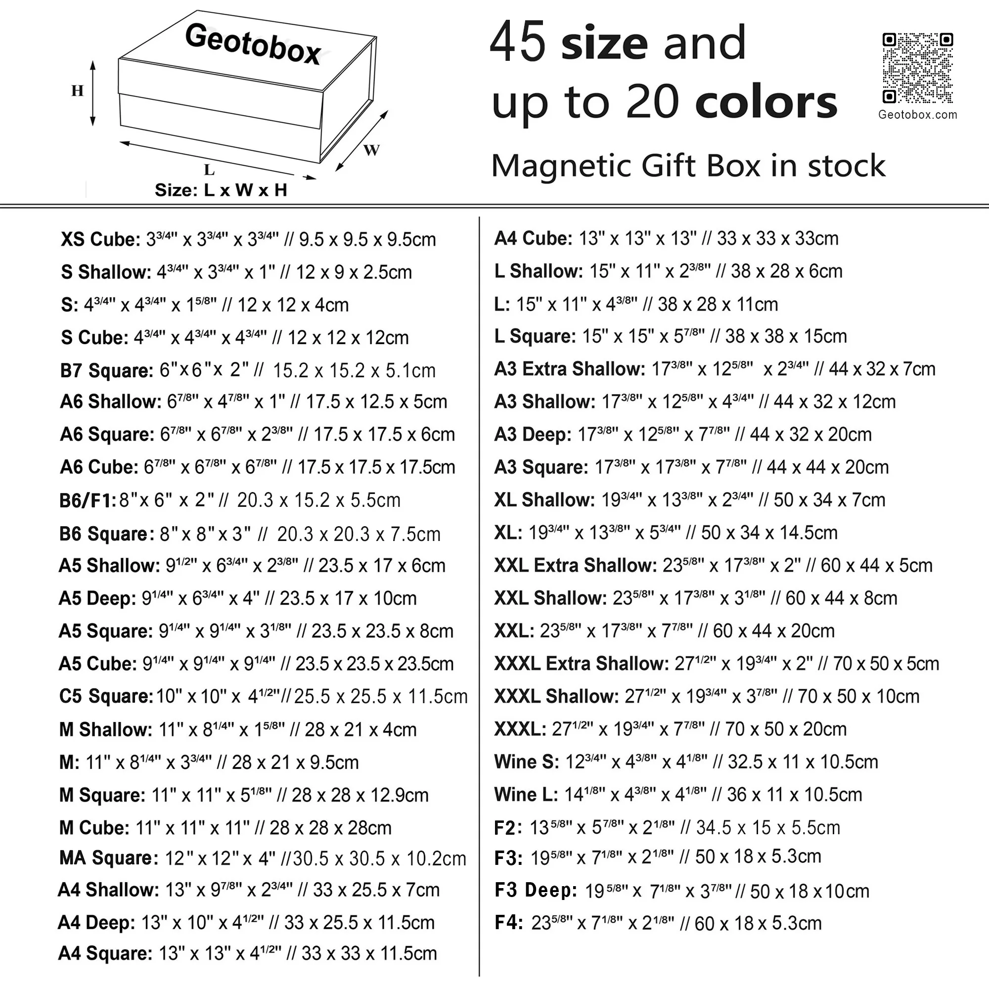 Geotobox 34.5x15x5.5cm | 33x14x5.1cm F2 Size Corporate Rigid Cardboard Gift Boxes with Magnetic Lid