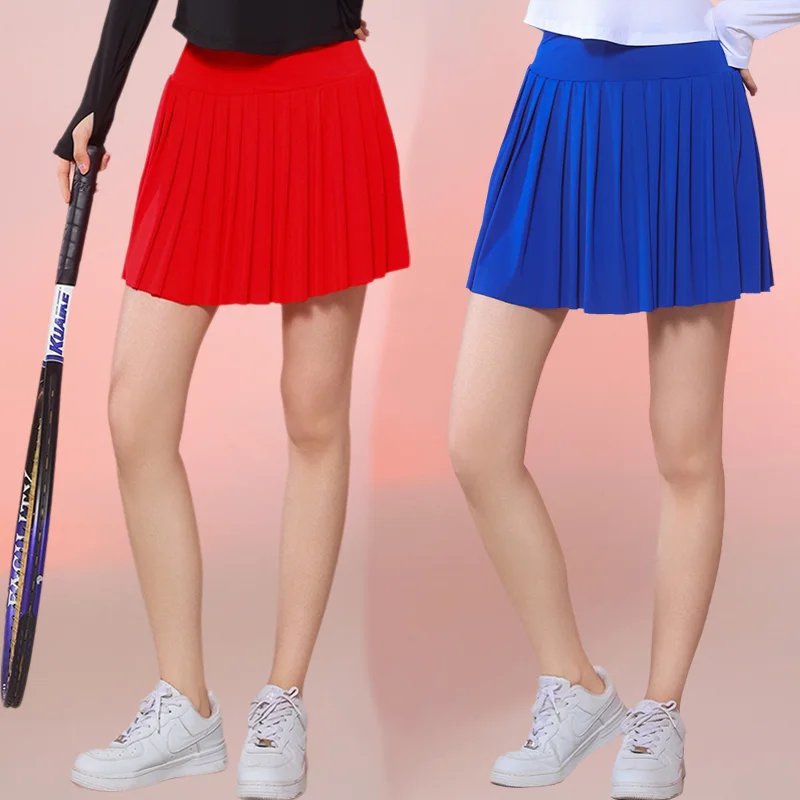 Quick Dry Breathable Sports Short Skirt Fitness Running Marathon Tennis All-Match Anti-Light Running Skirt for Women
