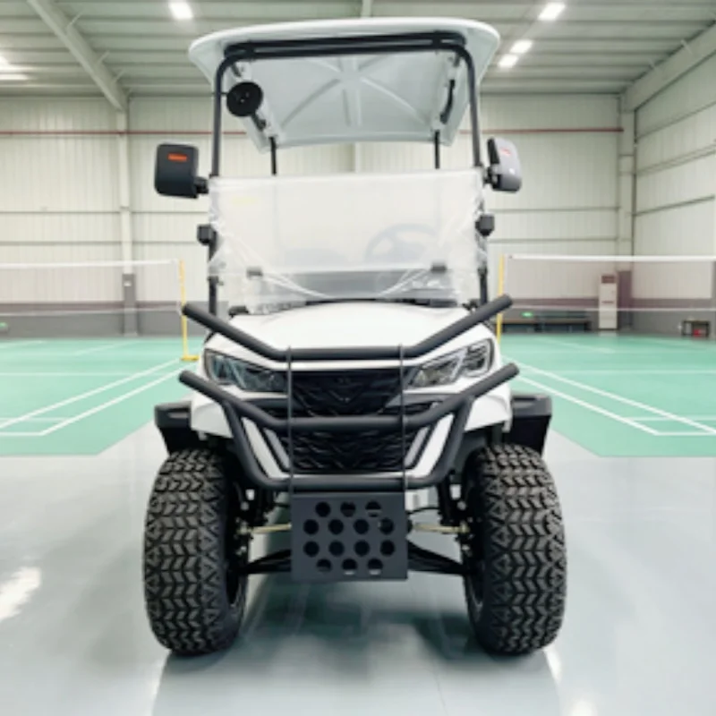 

Dylante Design Street Legal Electric Golf Cart Utility Vehicle For Sightseeing/Hunting Rear Cargo Box Bumper Off Road Tire