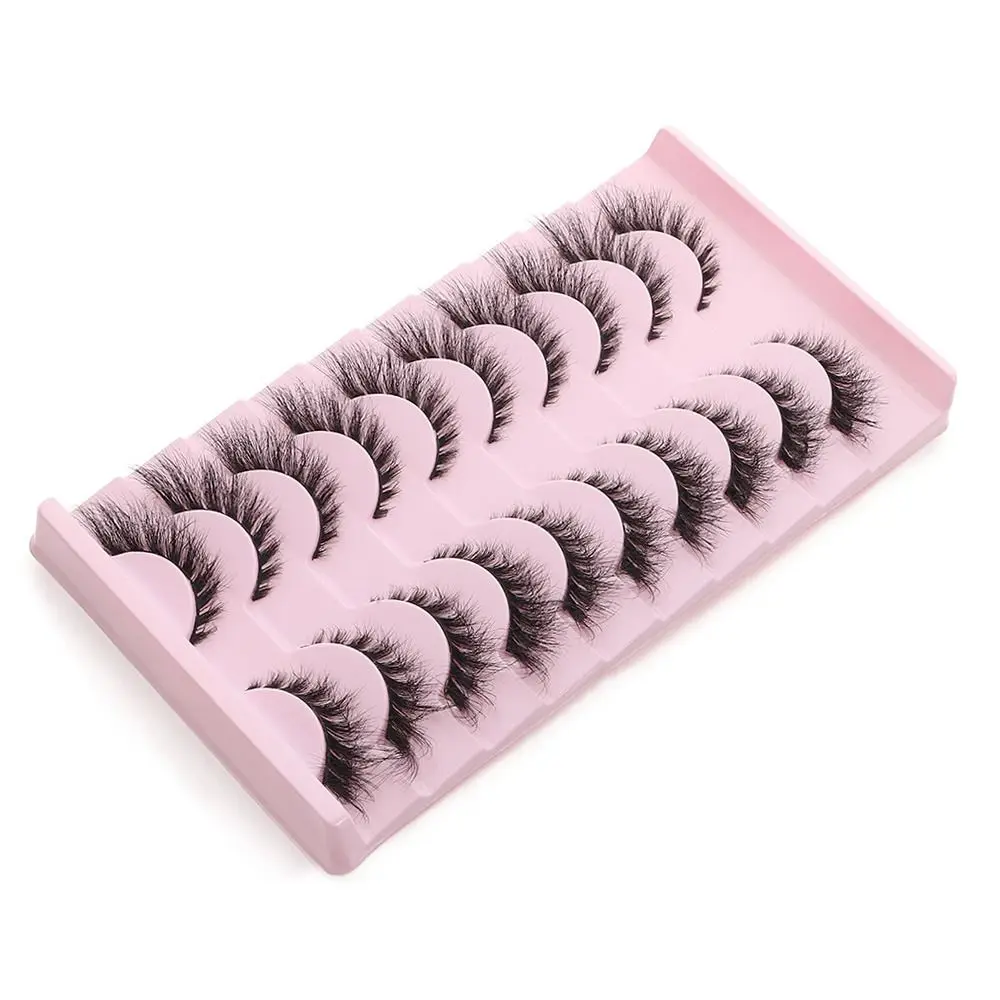 Nowe rzęsy 3D z efektem naturalnego rzęs z futra norek, krzyżowane, potargane, ręcznie robione sztuczne rzęsy, naturalne, nude, efekt kociego oka, przedłużanie rzęs