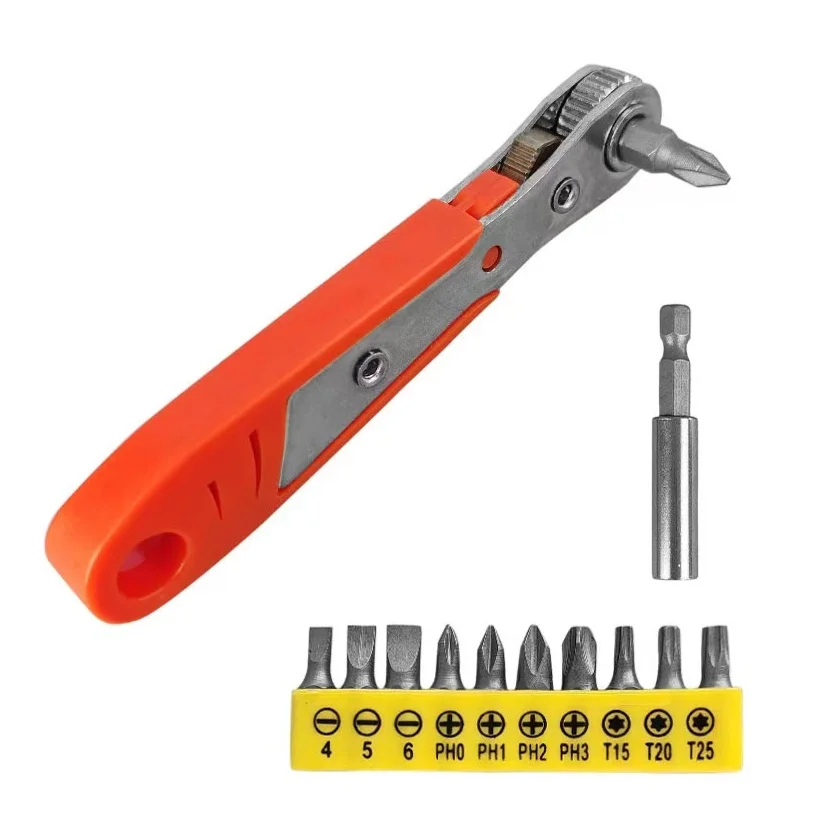 12-in-1 Magnetic Ratchet Screwdriver Set, Screw and Repair in Tight Spaces - Compact Hand Tool Kit, Manual Tool
