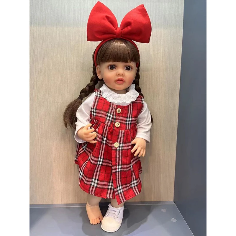 

Full Body 55CM Reborn Doll Betty Waterproof Toddler Girl Doll Princess Lifelike Sof Touch Newborn Doll with Shoes Drop Shipping