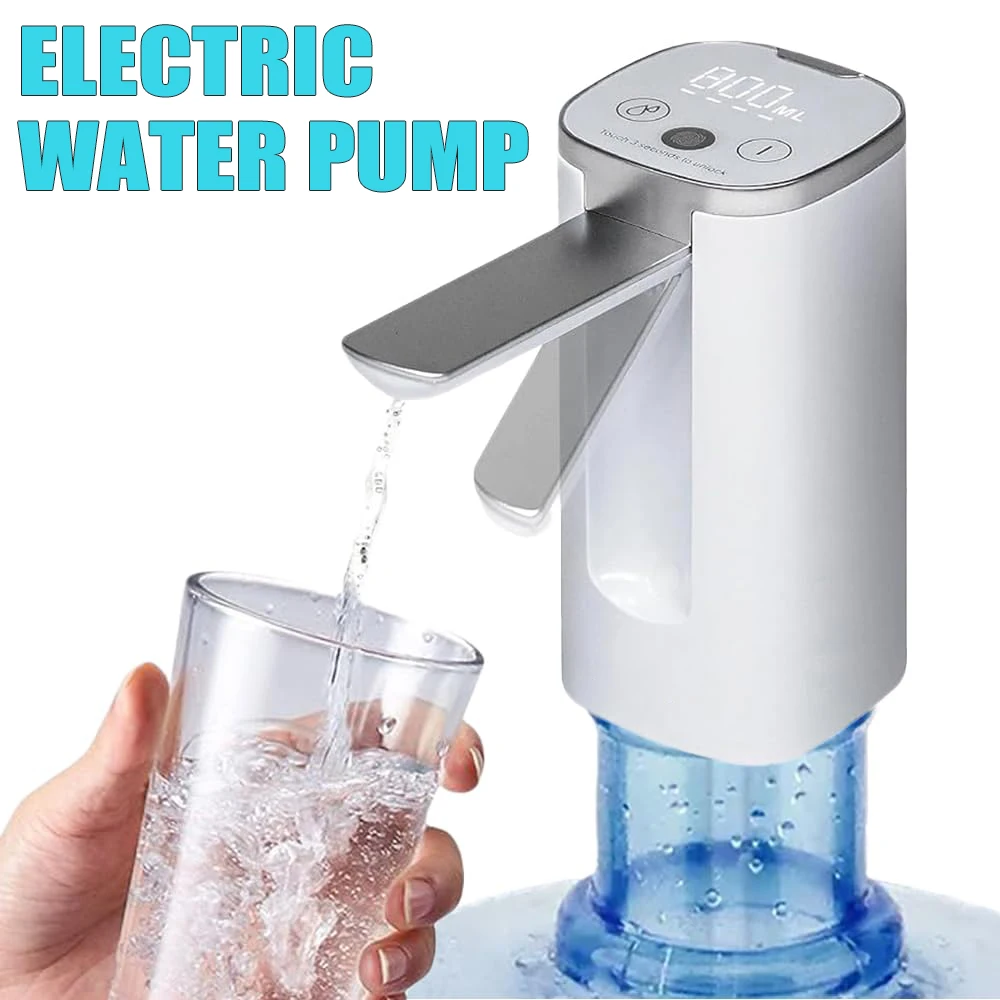 

Electric Water Bottle Pump,Water Bottle Pump for 5 Gallon,USB Charging Drinking Water Dispenser,Portable Foldable Home Camping