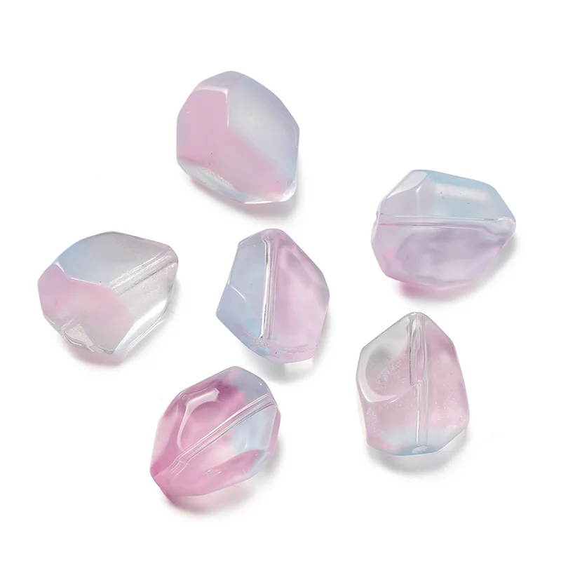 16x13MM Irregular Multi Faceted Glass Crystal Beads Straight Holes Spaced Beads For Jewelry Making DIY Necklace Bracelet
