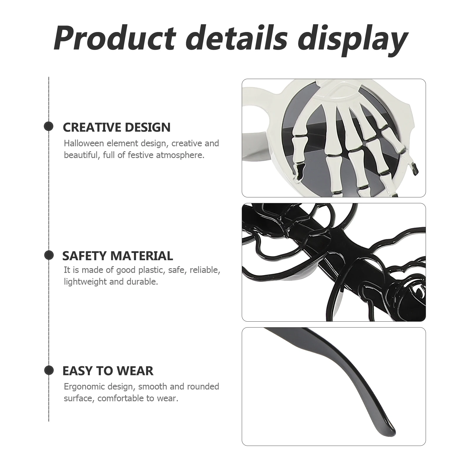 

4Pcs Party Decorative Glasses Halloween Eyewares Funny Poop Sunglasses for Festival Costume Halloween Glasses Funny Sunglasses