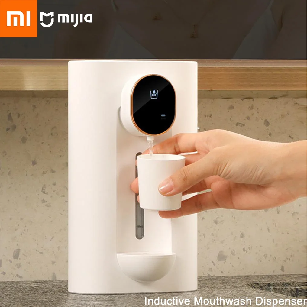 Xiaomi Mijia – distributeur de bain de bouche à Induction, avec 2 tasses, Base magnétique sans fil, écran LED, montage mural, automatique