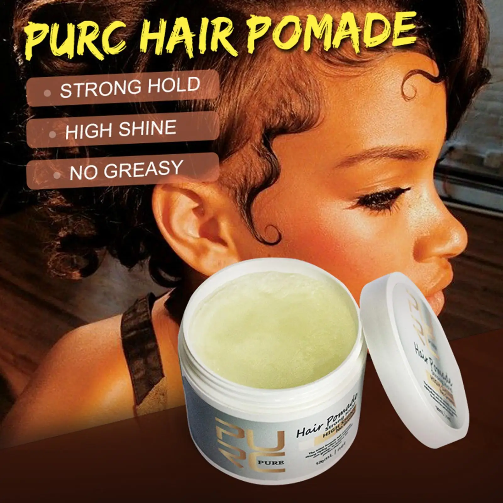 PURC Retro Style Hair Care Oil Fluffy Men's Hair Styling Hair Wax Head Oil Hair Gel Strong Hold Cream Shine Smooth