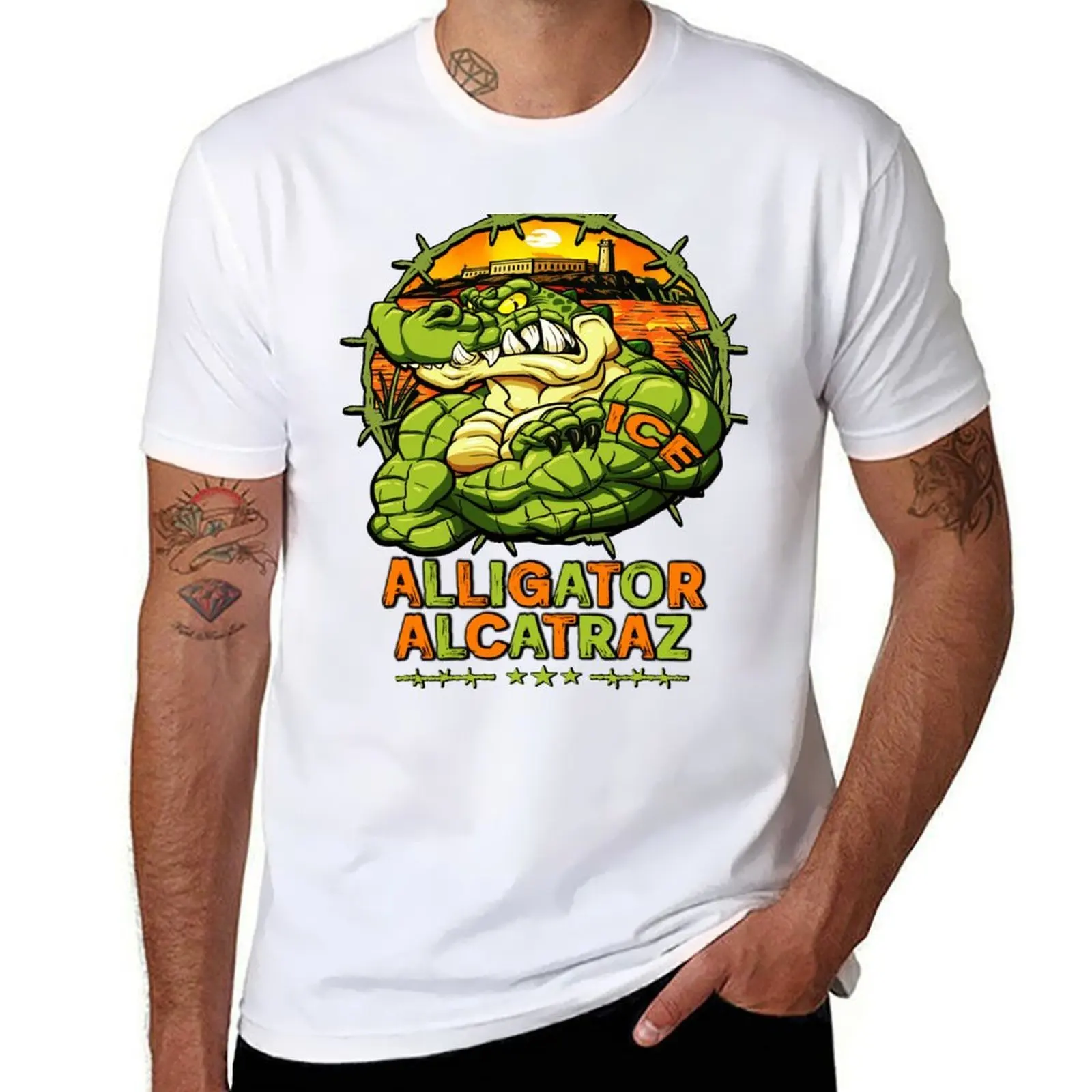 

Funny Meme Florida Alligator Alcatraz Ice 2025 T-Shirt g man t shirts for men t shirts for man cotton funny T-Shirt