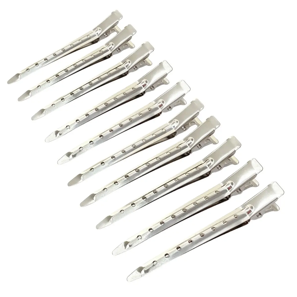 10Pcs Hair Salon Hair Clips Metal Duckbill Curling Hair Styling Clips Barber Shop Hair Positioning Clips Women Hair Clips