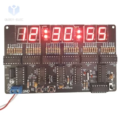 DC4.5V-5.5V 6 cyfr zegarek DIY zestaw automatyczny wyświetlacz czasu zestaw do ćwiczeń lutowania budzika do nauczania i praktycznego szkolenia