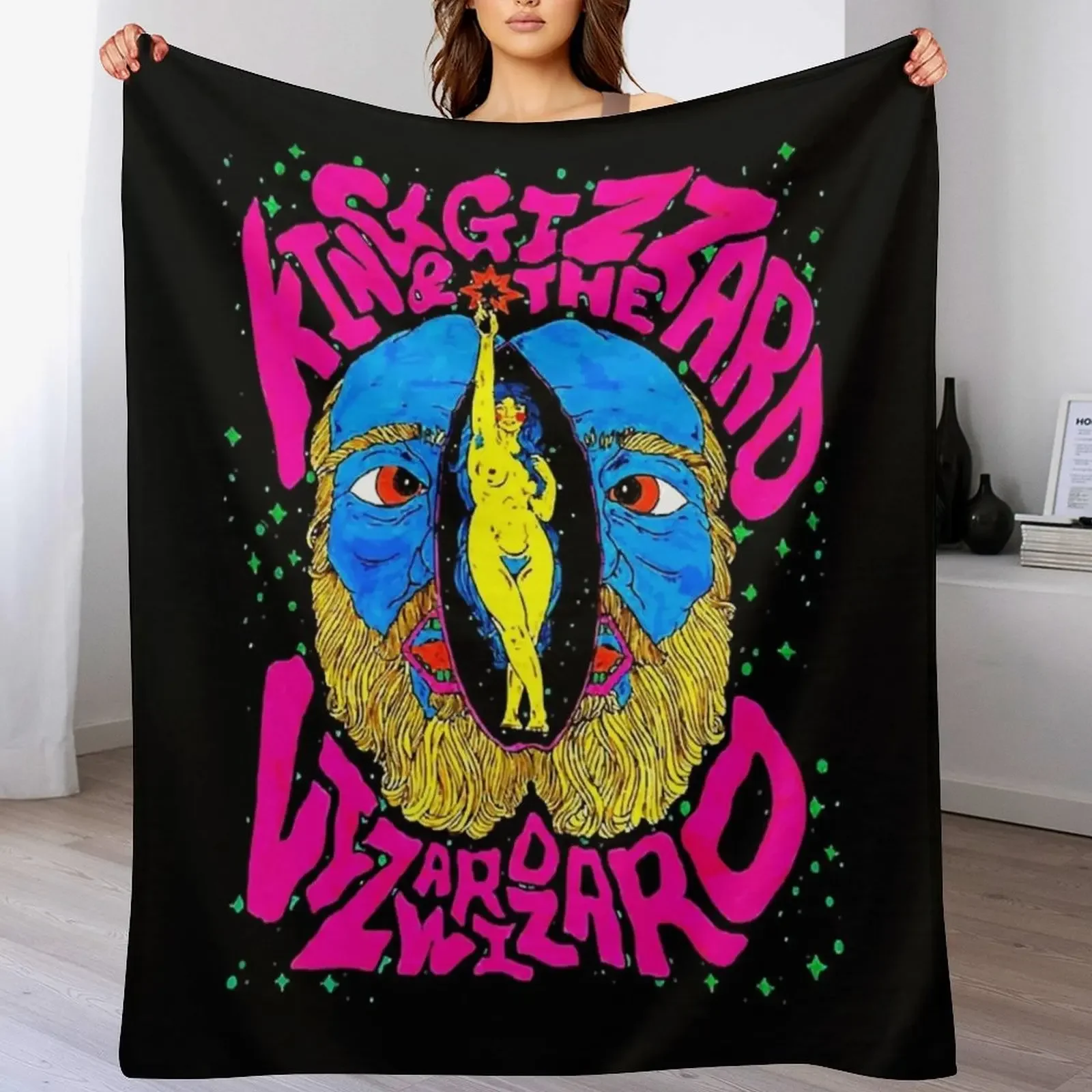 

Know About King Gizzard And The Lizard Wizard Throw Blanket Lightweight Warm Blanket for Indoor Outdoor Use