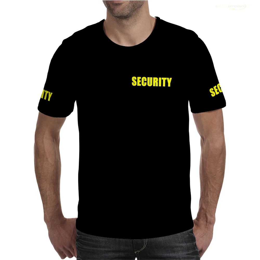 

100% cotton high quality security uniforms classic security guard professional work clothes purchase oversized unisex T-shirts