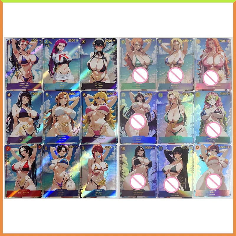 Anime Goddess Story DIY ACG Robin Yor Forger Nami Hancock Yuuki Asuna Tabletop Games Collectible Card Toys for boy Birthday Gift