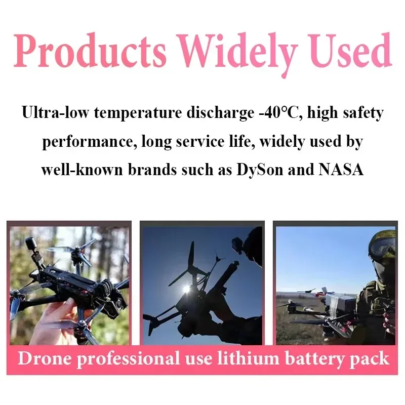 NEW UAV Drone Rechargeable Battery 21700 M50 M50T M50LT 50G 50E 6S2P 22.2V 21.6V 25.2V 10AH W/14AWG 12cm XT60 W/ JST-XH Balancer