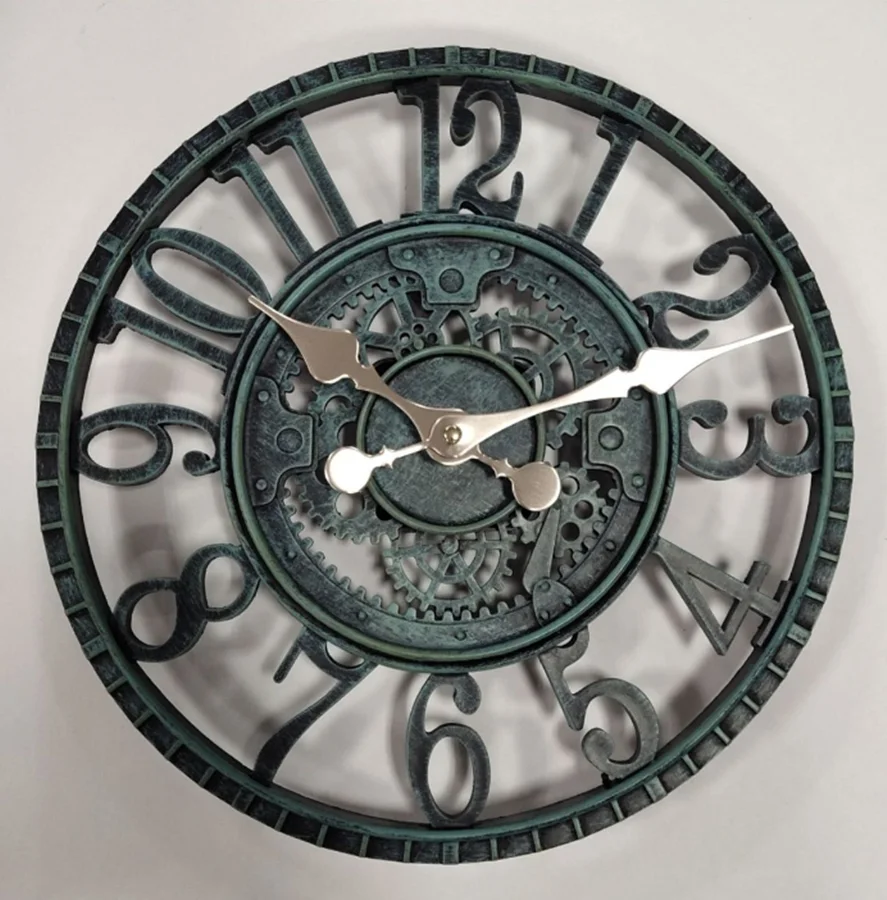 

Outdoor Wall Decoration Clock Waterproof Resin Silent Large Clocks Vintage Nordic Creative Outdoor Garden Living Room Decor 2022