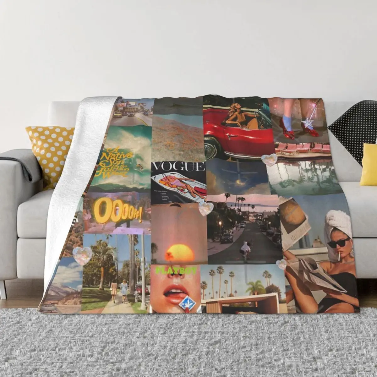 

Summer Dream Collage Anime Blanket Couple Blankets Blankets And Blankets Throw Blanket