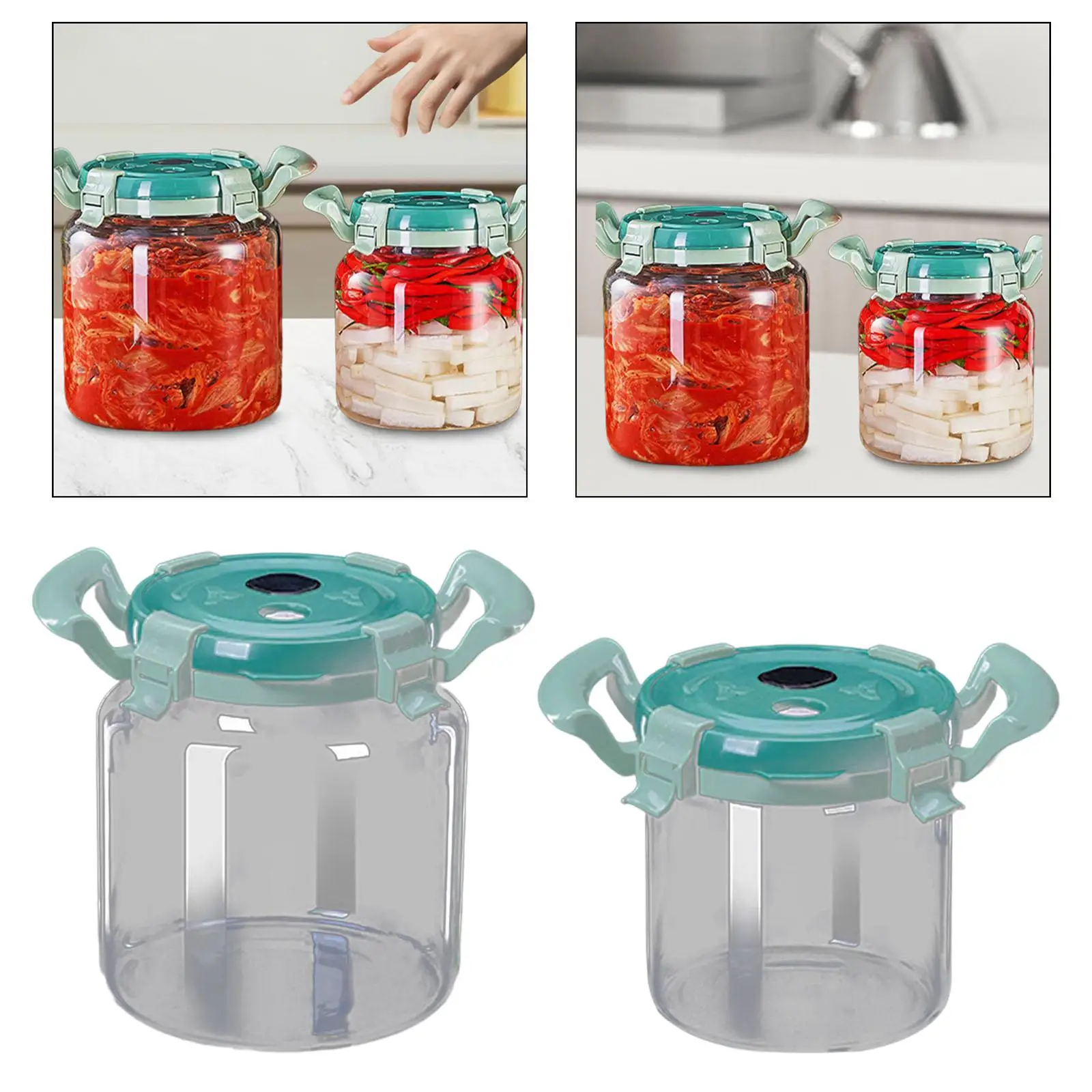 Kimchi Jar Sauerkraut Storage Can Fermentation Crock Sauerkraut Jar Container for Home Hot Cold Drinks Kitchen Dining Table