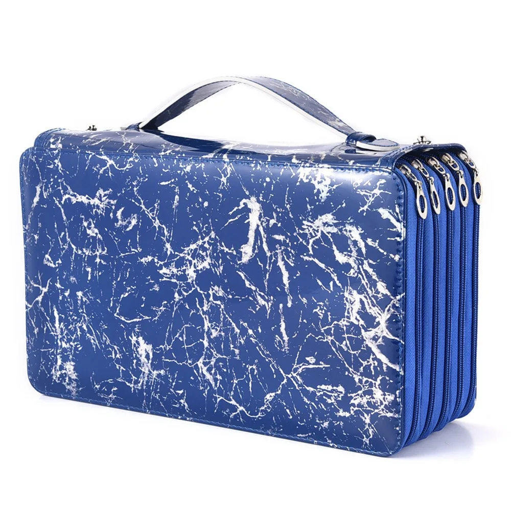 

300 Slots Pencil Case School Pencilcase for Girls Stationery Pen Box Large Capacity Office Bag Art Pouch Supplies(Blue)