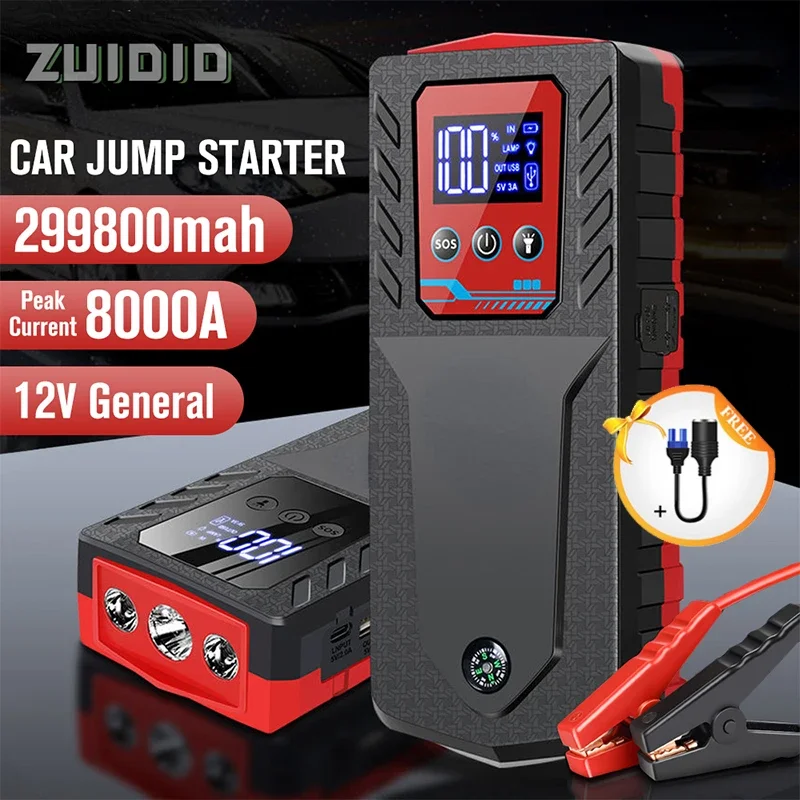 

New 229800mah 8000A Portable Car Jump Starter Device Booster 12v High Power Bank Automobile Emergency Starting Booster For Car