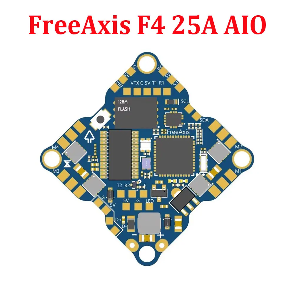 FreeAxis F4 25A AIO kontroler lotu STM32F411 BLHELIS 20A 4 in1 ESC dla FPV wykałaczka drony kanałowe