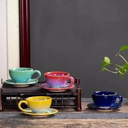 Transformation Ceramic Coffee Cup, Personalized Breakfast Cup, Chinese Cereal Coffee Couple Cup