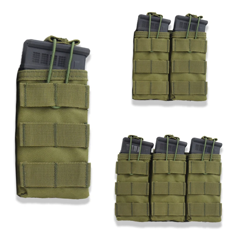 Open Top Single/Double/Triple Molle Magazine Pouch Tactical Pouch Paintball Airsoft Magazine Cartridge Bag Hunting Accessories