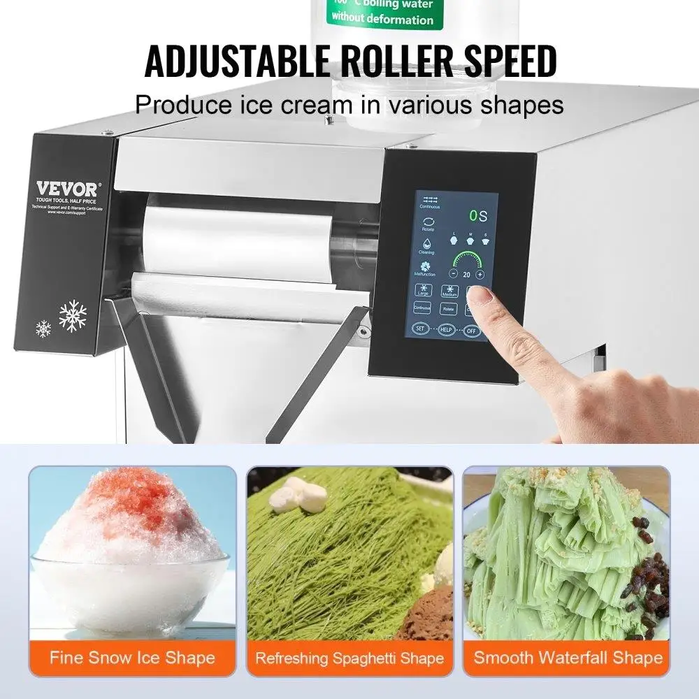 Stainless Steel Commercial Snowflake for ice Machine 573LBS 24H for ice Maker Perfect for ice Cream Production