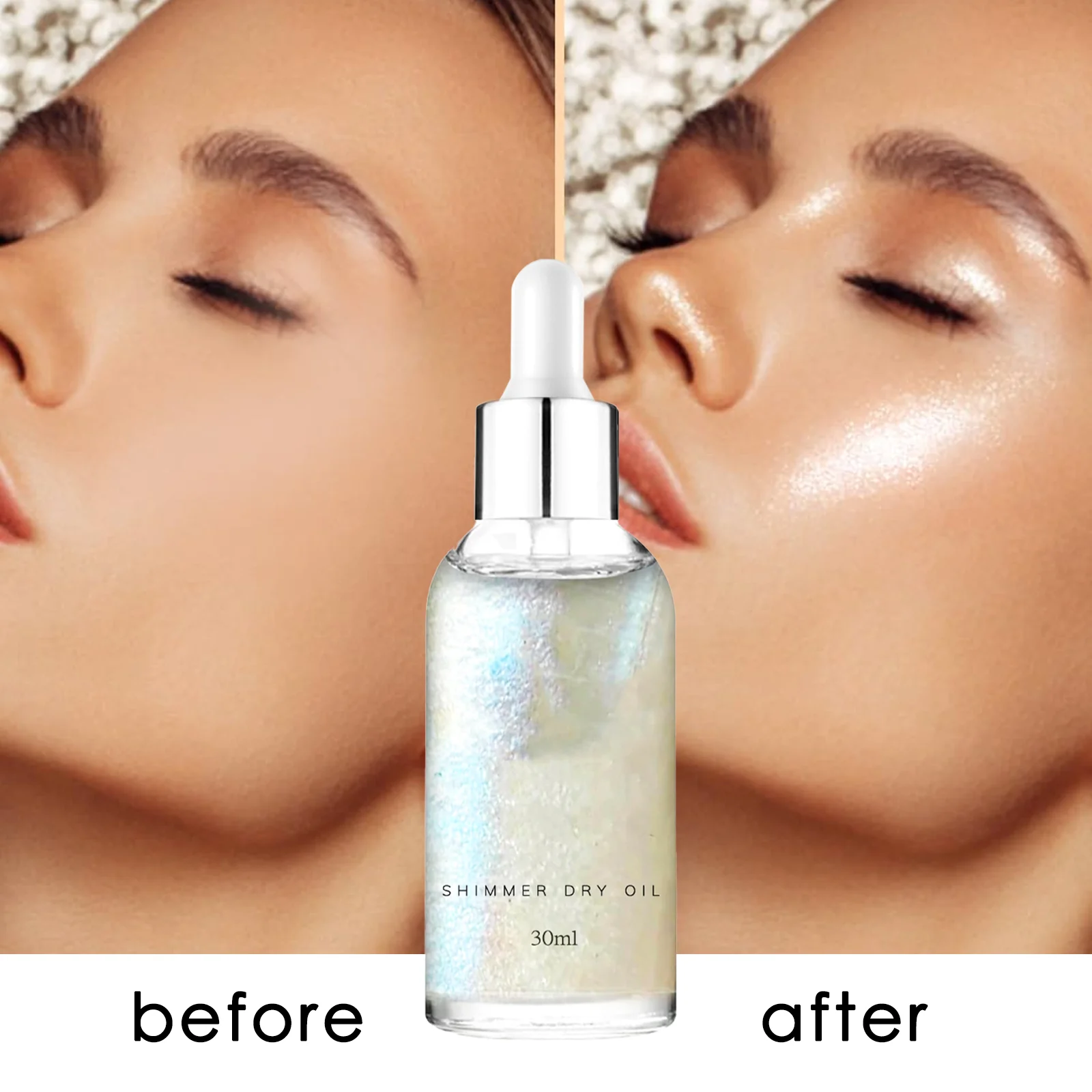 Liquid Highlighter Oil Makeup Cosmetic High Gloss Glitter Face Body Shimmer Highlighter Waterproof Long Lasting Women Beauty