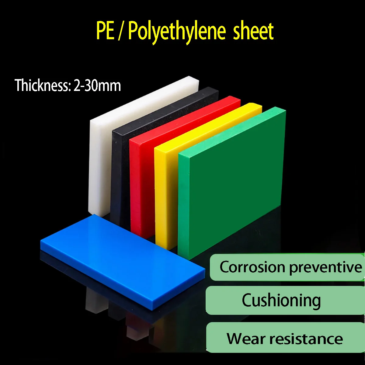 

Colored Polyethylene Sheet Plastic Board Thick 2/3/4/5/6/8/10mm High Temperature PE/UPE/HDPE Plate For CNC Engraving