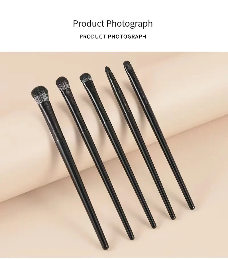 6 Pieces Blade Eyeshadow Brush Soft Cilia Dizzy Dye Eye Makeup Brush Conical Detail Eyeshadow Brush